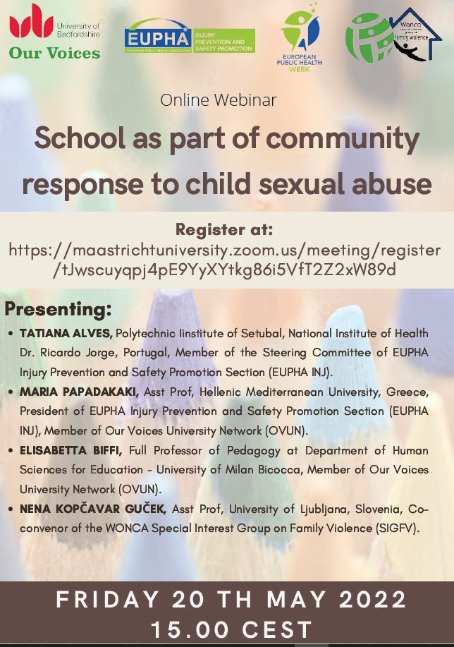 School as part of community response to child sexual abuse webinar