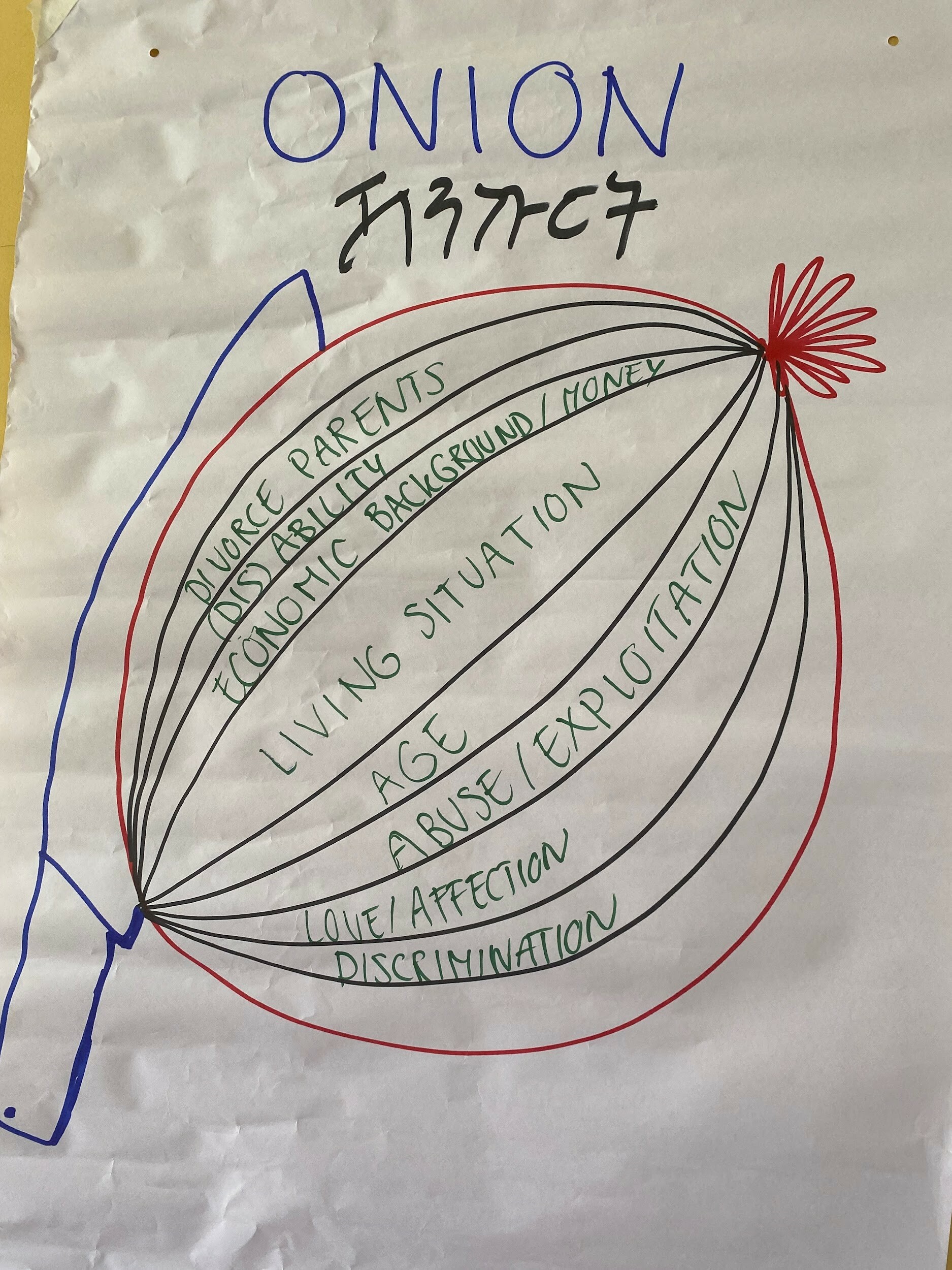 Figure 4. Layers of the onion identified by children in Ethiopia