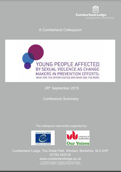 Young people affected by sexual violence as change makers in prevention efforts: what are the opportunities and what are the risks