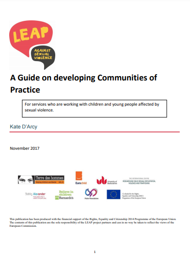 A guide on developing communities of practice for services who are working with children and young people affected by sexual violence