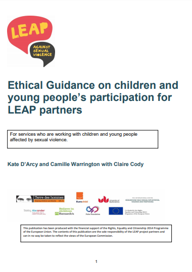 Ethical guidance on children and young people’s participation for LEAP partners